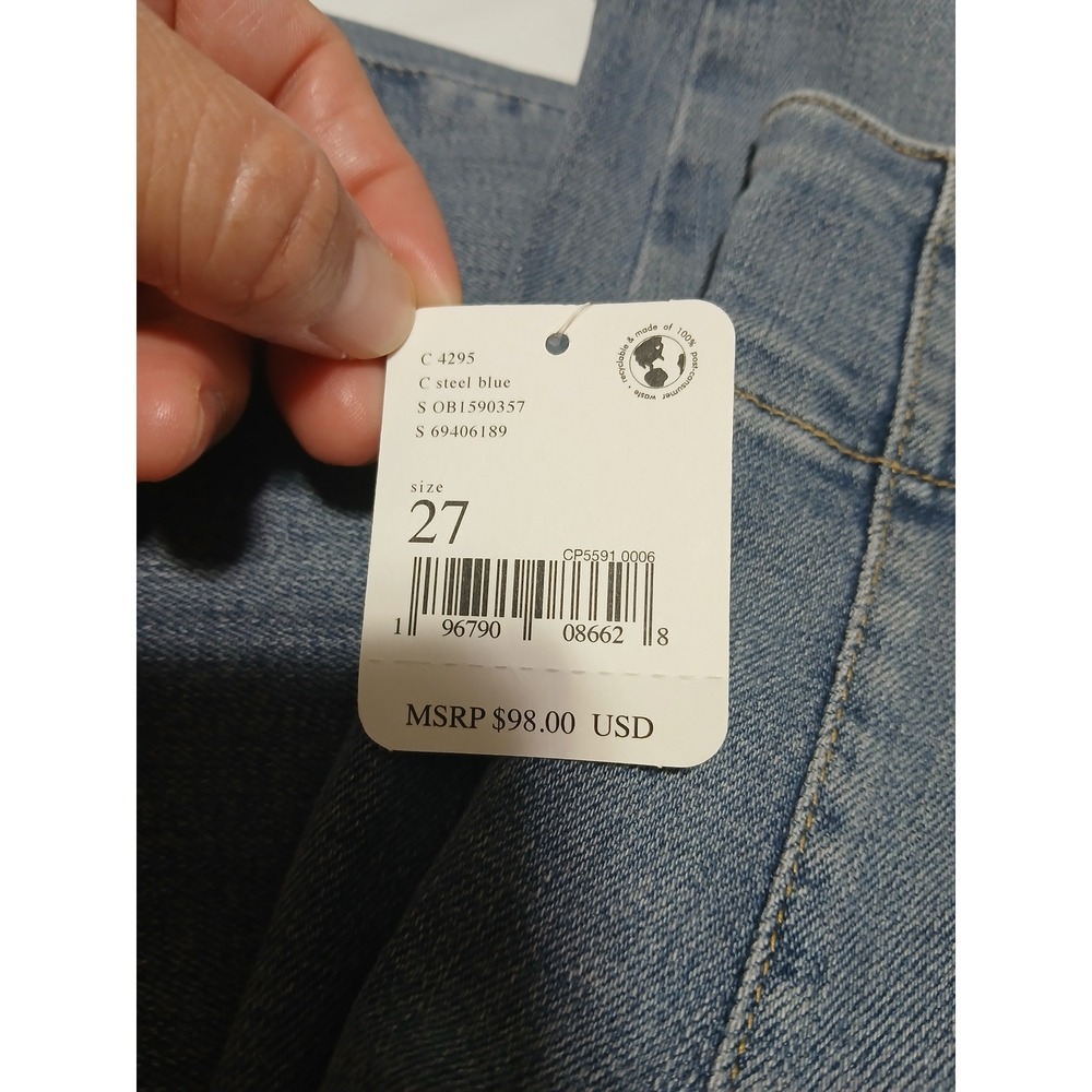 Free People We The Free Jayde High Rise Flare Leg Jeans Light Wash Blue 27 NEW‎ - Picture 9 of 13